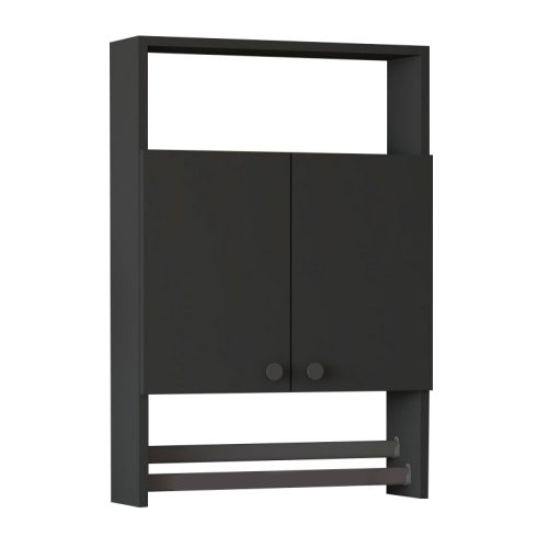 Ντουλάπι μπάνιου επιτοίχιο Ela Megapap χρώμα ανθρακί 60x15x87εκ.