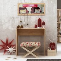 GP052-02411-1 Κονσόλα με καθρέπτη Cosenza Megapap χρώμα oak 80x30x82εκ.