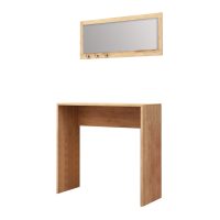 GP052-02411-2 Κονσόλα με καθρέπτη Cosenza Megapap χρώμα oak 80x30x82εκ.