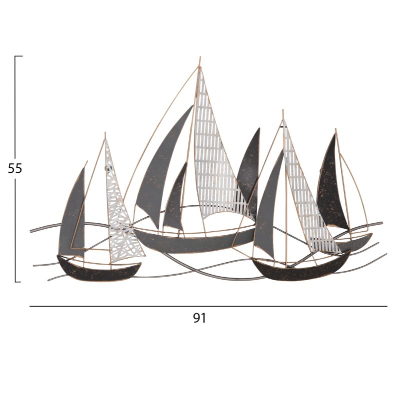 ΜΕΤΑΛΛΙΚΟ ΔΙΑΚΟΣΜΗΤΙΚΟ ΤΟΙΧΟΥ HM7160 ΑΝΘΡΑΚΙ ΛΕΥΚΟ ΧΡΥΣΟ 91x3x55Y εκ.