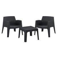ΣΕΤ LOUNGE 3ΤΜΧ SLEEK HM21274.02 ΜΑΥΡΟ ΠΟΛΥΠΡΟΠΥΛΕΝΙΟ
