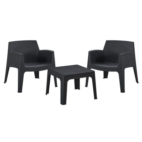 ΣΕΤ LOUNGE 3ΤΜΧ SLEEK HM21274.02 ΜΑΥΡΟ ΠΟΛΥΠΡΟΠΥΛΕΝΙΟ
