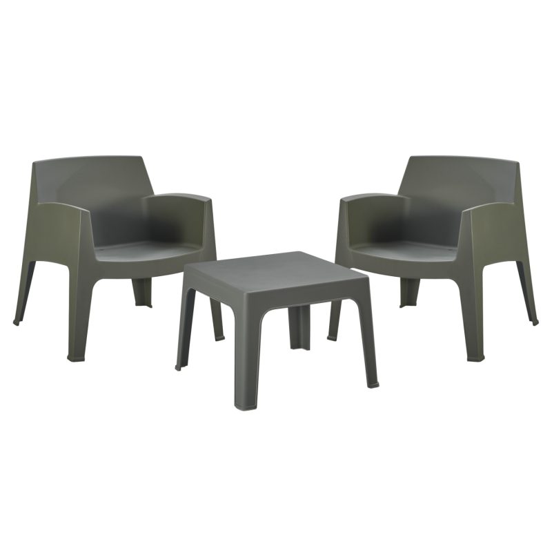 ΣΕΤ LOUNGE 3ΤΜΧ SLEEK HM21274.05 DARK OLIVE GREEN ΠΟΛΥΠΡΟΠΥΛΕΝΙΟ