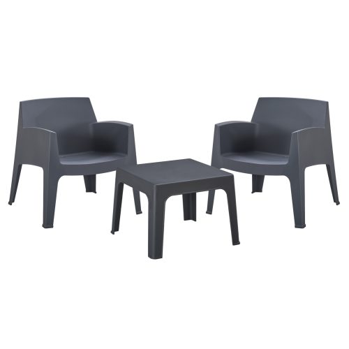 ΣΕΤ LOUNGE 3ΤΜΧ SLEEK HM21274.10 ΓΚΡΙ ΠΟΛΥΠΡΟΠΥΛΕΝΙΟ