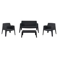 ΣΕΤ LOUNGE 4ΤΜΧ SLEEK HM21275.02 ΜΑΥΡΟ ΠΟΛΥΠΡΟΠΥΛΕΝΙΟ