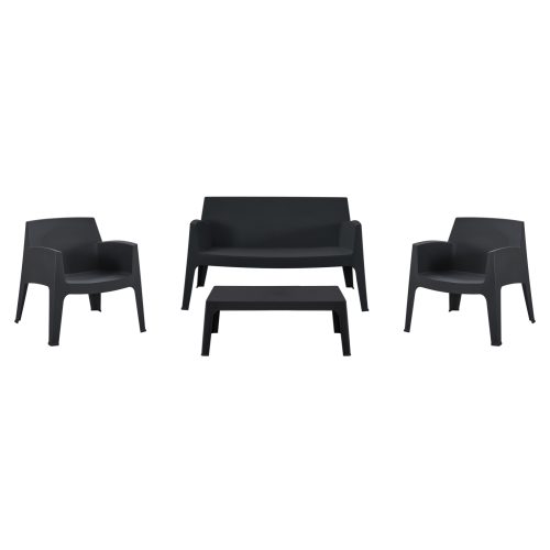 ΣΕΤ LOUNGE 4ΤΜΧ SLEEK HM21275.02 ΜΑΥΡΟ ΠΟΛΥΠΡΟΠΥΛΕΝΙΟ