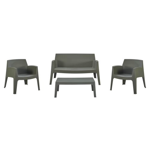 ΣΕΤ LOUNGE 4ΤΜΧ SLEEK HM21275.05 DARK OLIVE GREEN ΠΟΛΥΠΡΟΠΥΛΕΝΙΟ