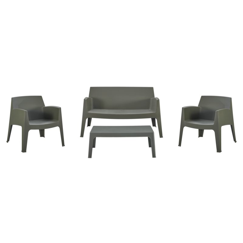 ΣΕΤ LOUNGE 4ΤΜΧ SLEEK HM21275.05 DARK OLIVE GREEN ΠΟΛΥΠΡΟΠΥΛΕΝΙΟ