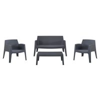 ΣΕΤ LOUNGE 4ΤΜΧ SLEEK HM21275.10 ΓΚΡΙ ΠΟΛΥΠΡΟΠΥΛΕΝΙΟ