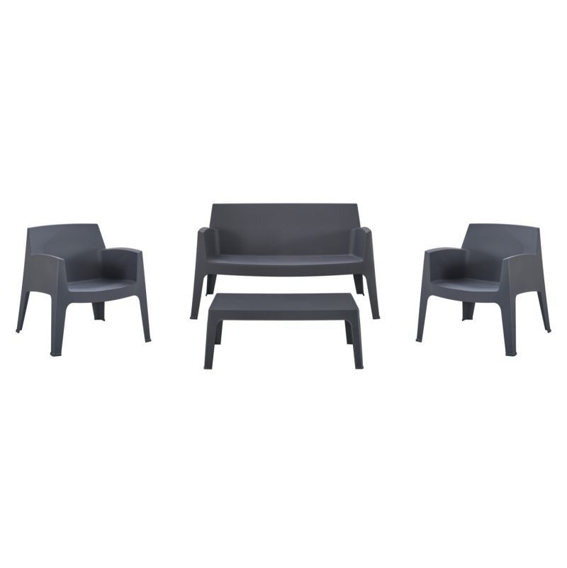 ΣΕΤ LOUNGE 4ΤΜΧ SLEEK HM21275.10 ΓΚΡΙ ΠΟΛΥΠΡΟΠΥΛΕΝΙΟ