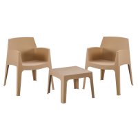 ΣΕΤ 3ΤΜΧ ΠΟΛΥΠΡΟΠΥΛΕΝΙΟΥ SLEEK HM21267.03 ΤΡΑΠΕΖΑΚΙ & 2 ΠΟΛΥΘΡΟΝΕΣ-ΚΑΠΟΥΤΣΙΝΟ