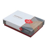 129CTN4282-3 Σετ παπλωματοθήκη Arlo Cotton Box 4 τμχ Διπλή (200x220) χρώμα καφέ - γκρι