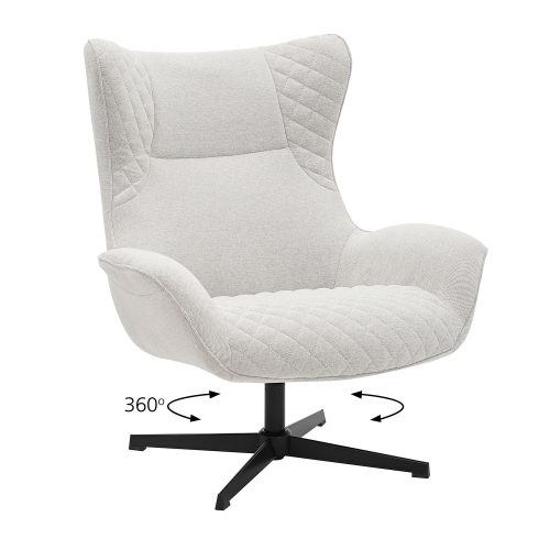 Πολυθρόνα Gossip μπεζ-καφέ 90 x 87 x 105 Μέταλλο, Ύφασμα 300-383