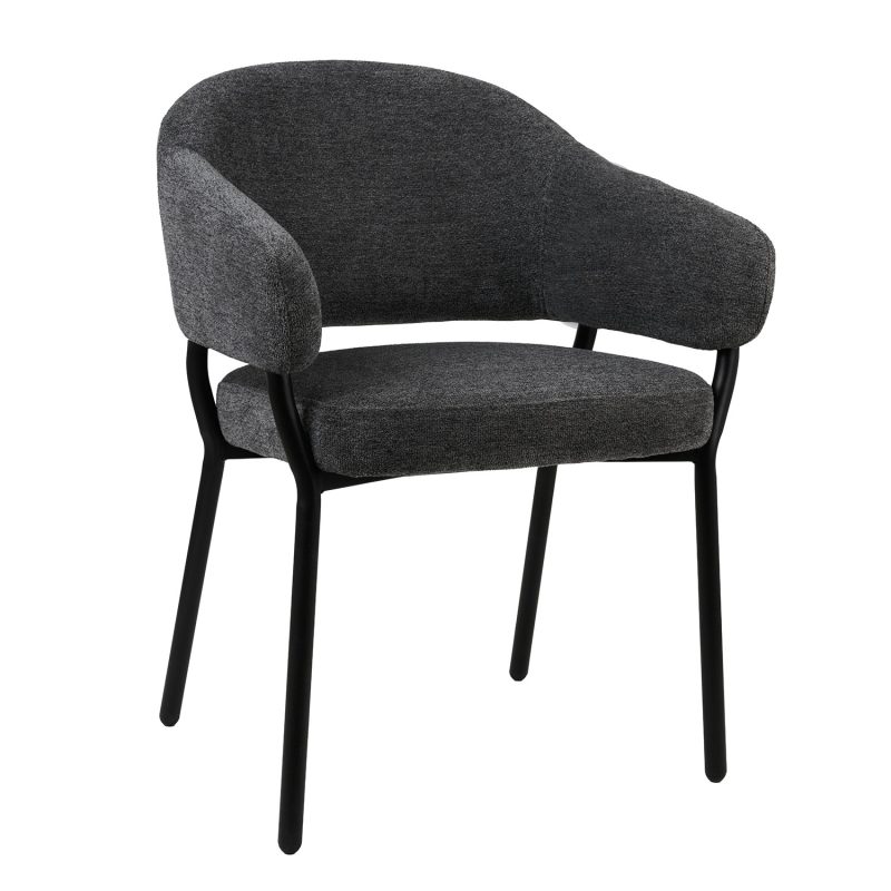 Πολυθρόνα Noel γκρι 59 x 60 x 81 Μέταλλο, Ύφασμα 300-411