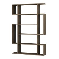 Βιβλιοθήκη Clint Megapap χρώμα καρυδί 108,5x25,5x161εκ.