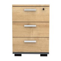 Συρταριέρα γραφείου επαγγελματική Venturo Megapap χρώμα ανθρακί - φυσικό οξιάς 39x40x57εκ.