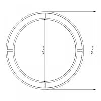 Καθρέπτης τοίχου Bubble Megapap αλουμινίου χρώμα χρυσό 57x2x57εκ.