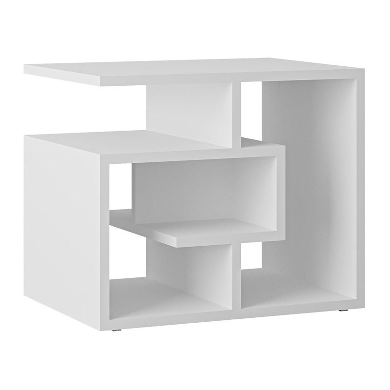 Τραπεζάκι βοηθητικό Labirent Megapap Megapap χρώμα λευκό 54x40x45εκ.