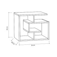 Τραπεζάκι βοηθητικό Labirent Megapap Megapap χρώμα λευκό 54x40x45εκ.
