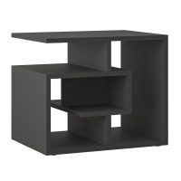 Τραπεζάκι βοηθητικό Labirent Megapap χρώμα ανθρακί 54x40x45εκ.