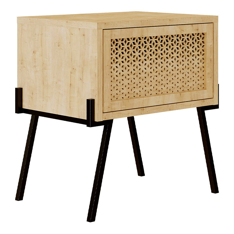 Κομοδίνο Naive Megapap χρώμα sapphire oak 48x34x51εκ.