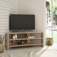 Έπιπλο τηλεόρασης γωνιακό Thales Megapap χρώμα sapphire oak 110x36x45εκ.