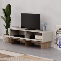 Έπιπλο τηλεόρασης Yuki Megapap χρώμα sandstone - sepet oak 118x35x40,6εκ.