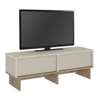 Έπιπλο τηλεόρασης Yuki Megapap χρώμα sandstone - sepet oak 118x35x40,6εκ.