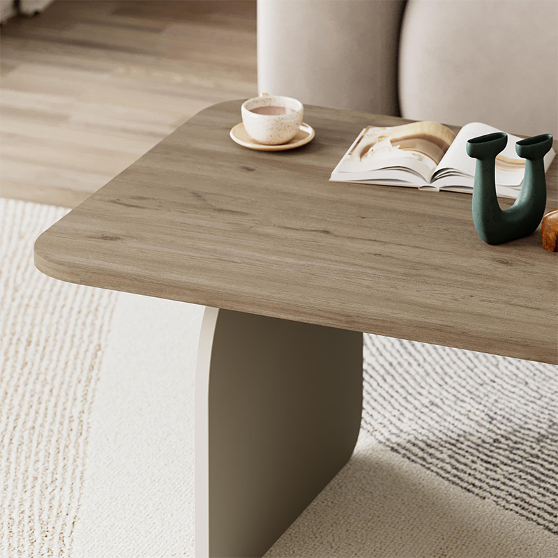 Τραπεζάκι σαλονιού Pietra Megapap χρώμα sepet oak - sandstone 100x60x41,8εκ.