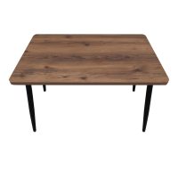 Τραπέζι Levico Megapap Mdf - μεταλλικό χρώμα καπνιστή καρυδιά 130x75x75εκ.