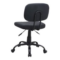 Καρέκλα γραφείου Romano Megapap από τεχνόδερμα χρώμα μαύρο 46x53x79/86εκ.