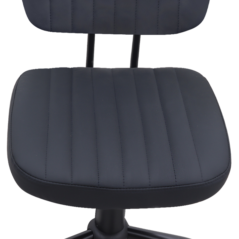 Καρέκλα γραφείου Romano Megapap από τεχνόδερμα χρώμα μαύρο 46x53x79/86εκ.