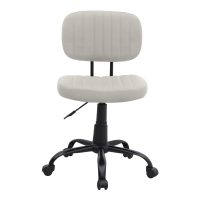 Καρέκλα γραφείου Romano Megapap από τεχνόδερμα χρώμα λευκό 46x53x79/86εκ.