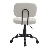 Καρέκλα γραφείου Romano Megapap από τεχνόδερμα χρώμα λευκό 46x53x79/86εκ.