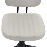 Καρέκλα γραφείου Romano Megapap από τεχνόδερμα χρώμα λευκό 46x53x79/86εκ.