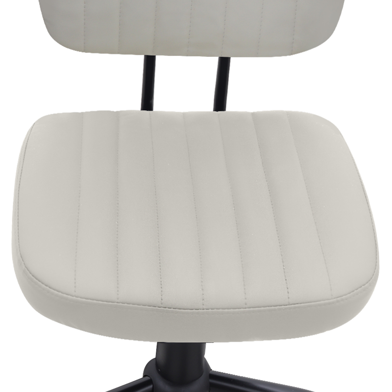 Καρέκλα γραφείου Romano Megapap από τεχνόδερμα χρώμα λευκό 46x53x79/86εκ.