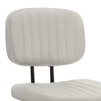 Καρέκλα γραφείου Romano Megapap από τεχνόδερμα χρώμα λευκό 46x53x79/86εκ.