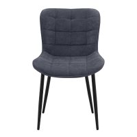 Καρέκλα τραπεζαρίας Chiara Megapap ανθρακί ύφασμα - μεταλλικό μαύρο πόδι 48x58x81εκ.