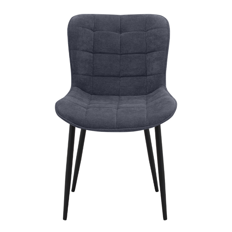 Καρέκλα τραπεζαρίας Chiara Megapap ανθρακί ύφασμα - μεταλλικό μαύρο πόδι 48x58x81εκ.