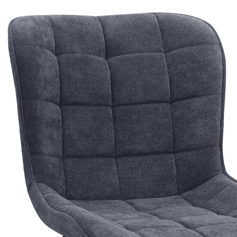 Καρέκλα τραπεζαρίας Chiara Megapap ανθρακί ύφασμα - μεταλλικό μαύρο πόδι 48x58x81εκ.