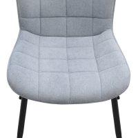 Καρέκλα τραπεζαρίας Chiara Megapap γκρι ύφασμα - μεταλλικό μαύρο πόδι 48x58x81εκ.