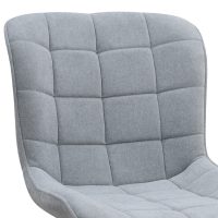 Καρέκλα τραπεζαρίας Chiara Megapap γκρι ύφασμα - μεταλλικό μαύρο πόδι 48x58x81εκ.