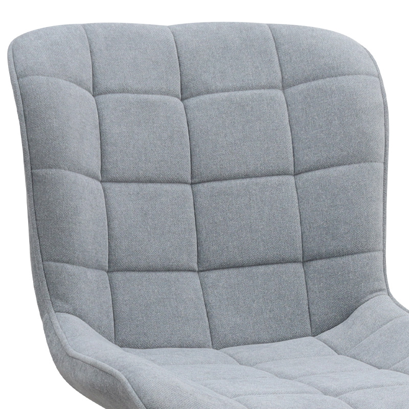 Καρέκλα τραπεζαρίας Chiara Megapap γκρι ύφασμα - μεταλλικό μαύρο πόδι 48x58x81εκ.