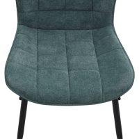 Καρέκλα τραπεζαρίας Chiara Megapap πράσινο ύφασμα - μεταλλικό μαύρο πόδι 48x58x81εκ.