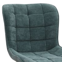 Καρέκλα τραπεζαρίας Chiara Megapap πράσινο ύφασμα - μεταλλικό μαύρο πόδι 48x58x81εκ.