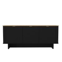 Μπουφές Bohema Megapap χρώμα μαύρο - sepet oak 180x47x76,6εκ.