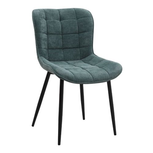 GP100-01423-1 Σετ τραπεζαρία 5τμχ Roger - Chiara Megapap Mdf - ύφασμα χρώμα σκούρο γκρι σκυροδέματος - πράσινο 120x70x75εκ.