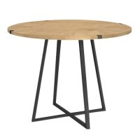 Σετ τραπεζαρία 5τμχ Rubes - Jacob Megapap χρώμα φυσικό οξιάς - κυπαρισσί Ø100x78εκ.