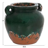 ΔΙΑΚΟΣΜΗΤΙΚΟ ΒΑΖΟ HM4380 ΤΕΡΑΚΟΤΑ ΣΕ ANTIQUE ΠΡΑΣΙΝΗ ΑΠΟΧΡΩΣΗ Φ26Χ26Yεκ.