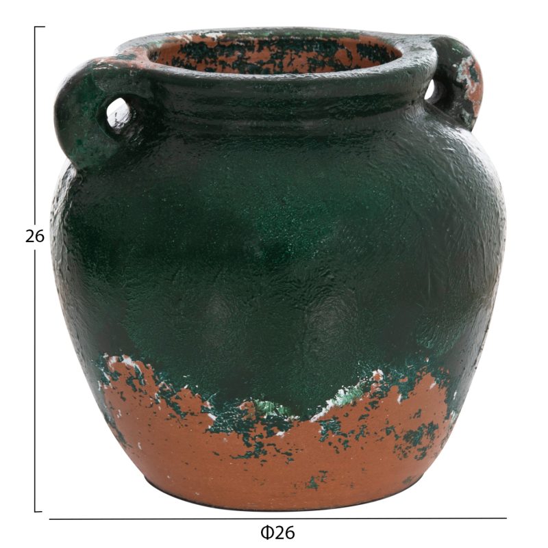 ΔΙΑΚΟΣΜΗΤΙΚΟ ΒΑΖΟ HM4380 ΤΕΡΑΚΟΤΑ ΣΕ ANTIQUE ΠΡΑΣΙΝΗ ΑΠΟΧΡΩΣΗ Φ26Χ26Yεκ.